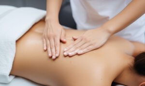 Client receiving a deep-cleansing back facial – Skincare treatment at LashLuv Beauty Bar in Bothell WA, serving Kenmore, Woodinville, and Mill Creek