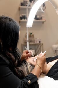 LashLuv Beauty Bar Bothell WA Monica Eyelash Extension Procedure Lash Lift & Tint