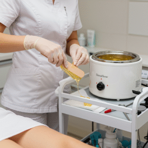 Close-up of bikini line waxing treatment at LashLuv Beauty Bar in Bothell WA – trusted by clients from Lynnwood, Kirkland, and surrounding areas 