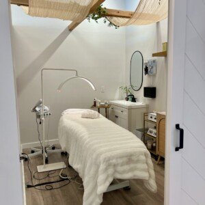 Private treatment room at LashLuv Beauty Bar in Bothell WA, designed for relaxing facials and waxing services for men and women β serving Kenmore, Mill Creek, and Woodinville clients